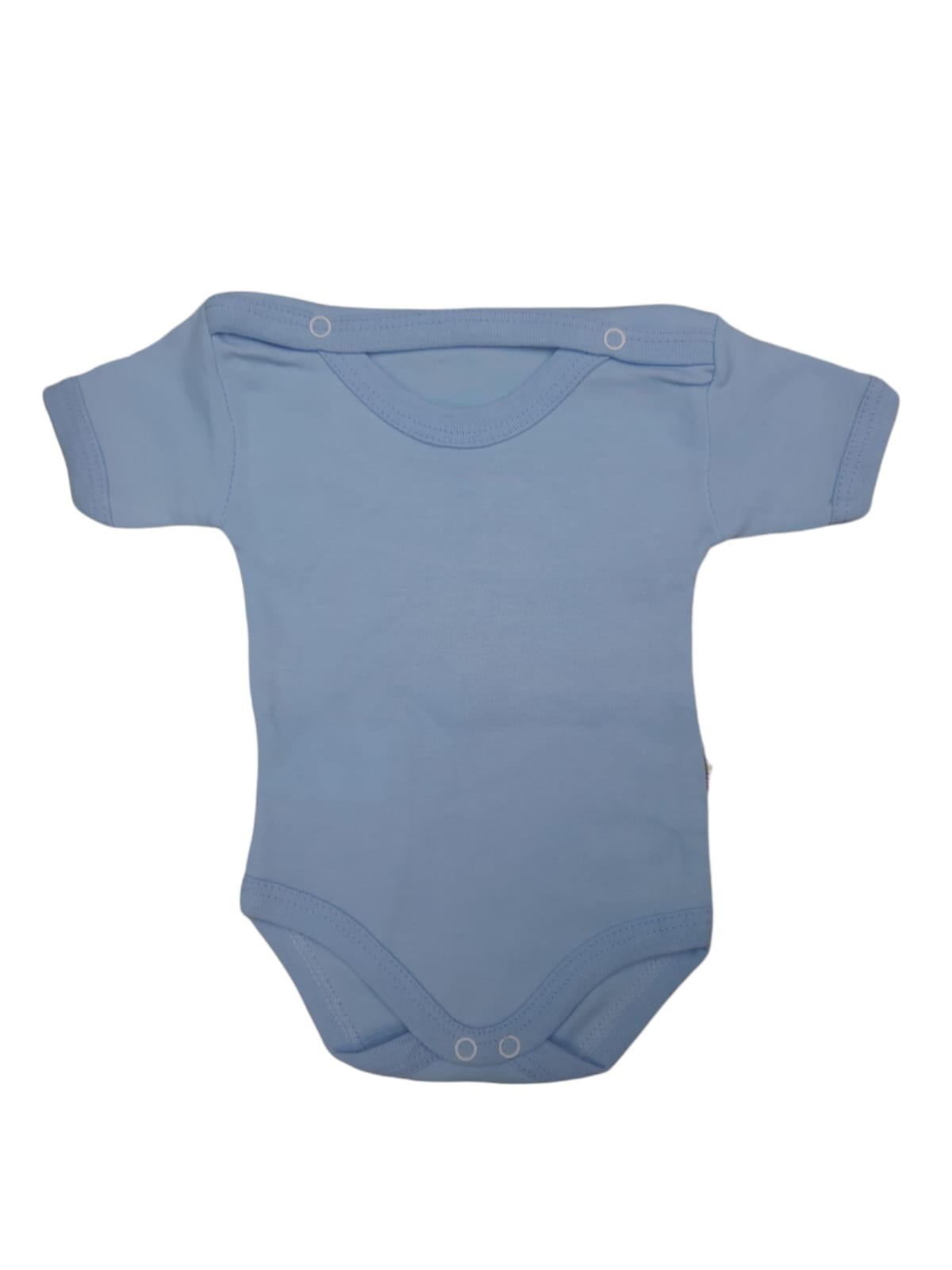Body bébé à manches courtes - uni - lot de 5 Bleu 0-3 mois