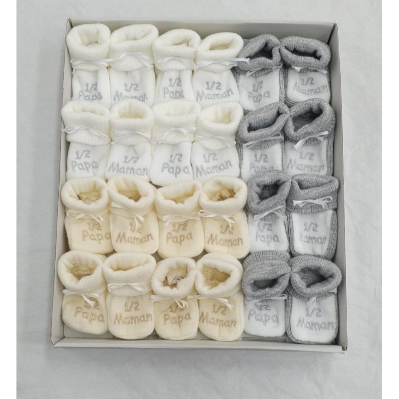 Chaussons HAPPY BABY 1/2PAPA 1/2 MAMAN 68037A01 Chaussons HAPPY BABY 1/2PAPA 1/2 MAMAN 68037A01