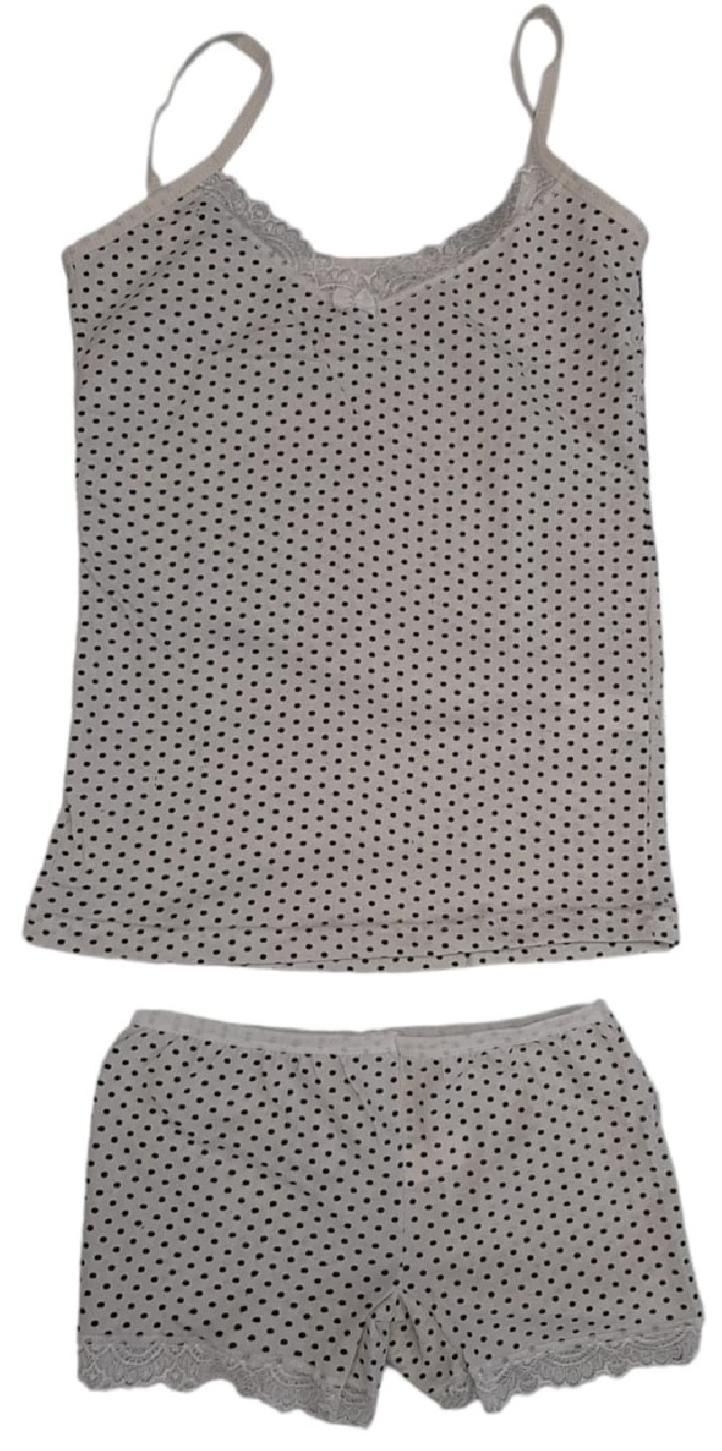 Pyjama 2 Pièces GEMO été - Short Et Débardeur Blanc - Taille 42 - Coton - Occasion TBE