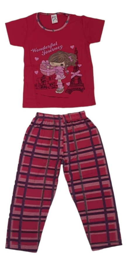 Pyjama Woody fille/femme - fuchsia - poulpe - 211-1- PSG- S/439