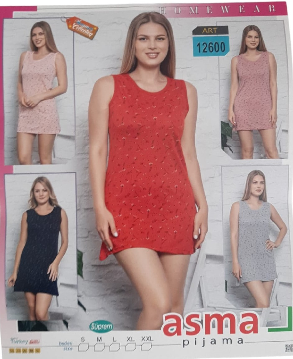 ROBE DE NUIT FEMME 12600 ROSE