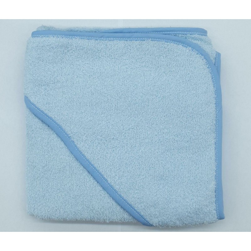 Cape de Bain UNIE BLEUE liseret bleu foncé Cape de Bain UNIE BLEUE liseret bleu foncé