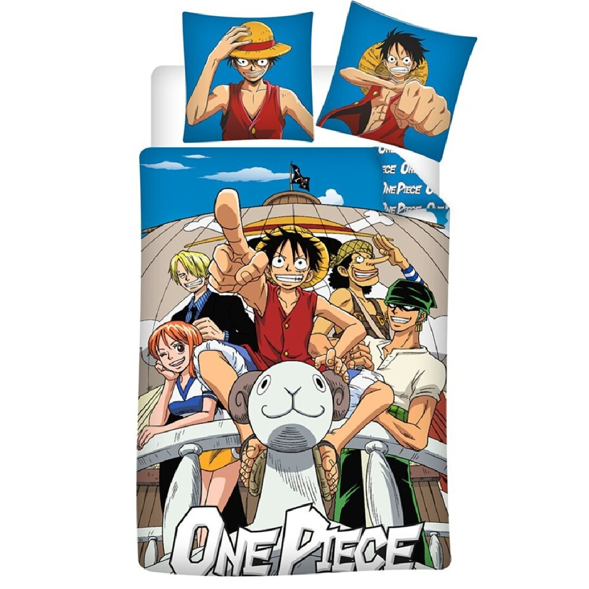 Parure housse de couette One Piece 140x200 cm et Taie d'oreiller