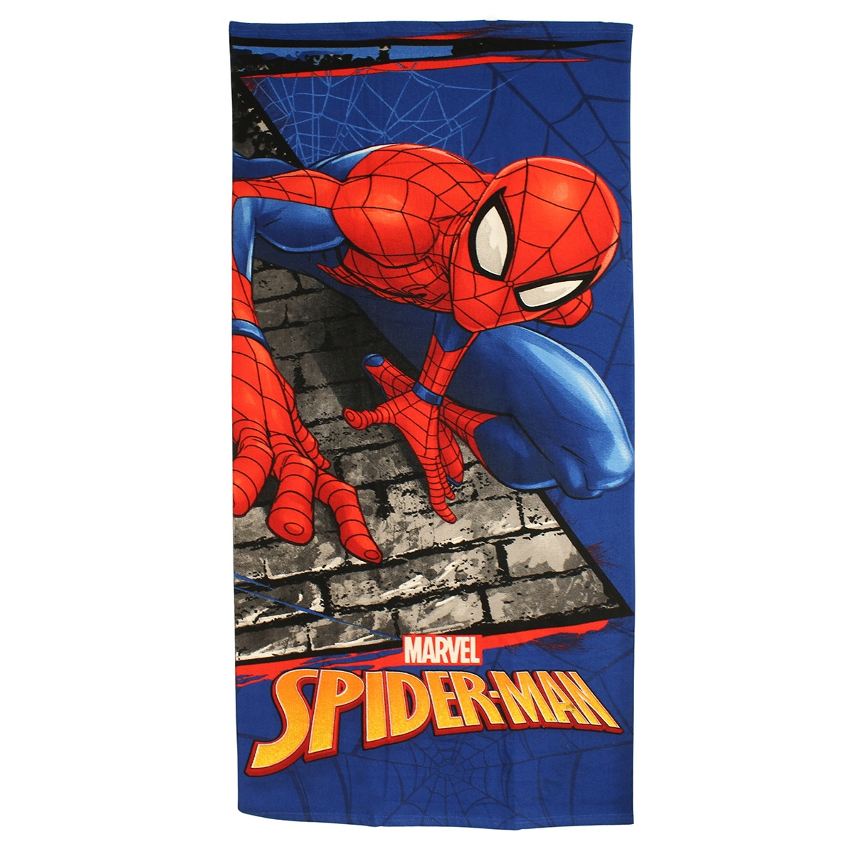 Serviette à Capuche Spider-Man Pour Enfants - 125x80 Cm - Coton Absorbant - Plage Ou Bain