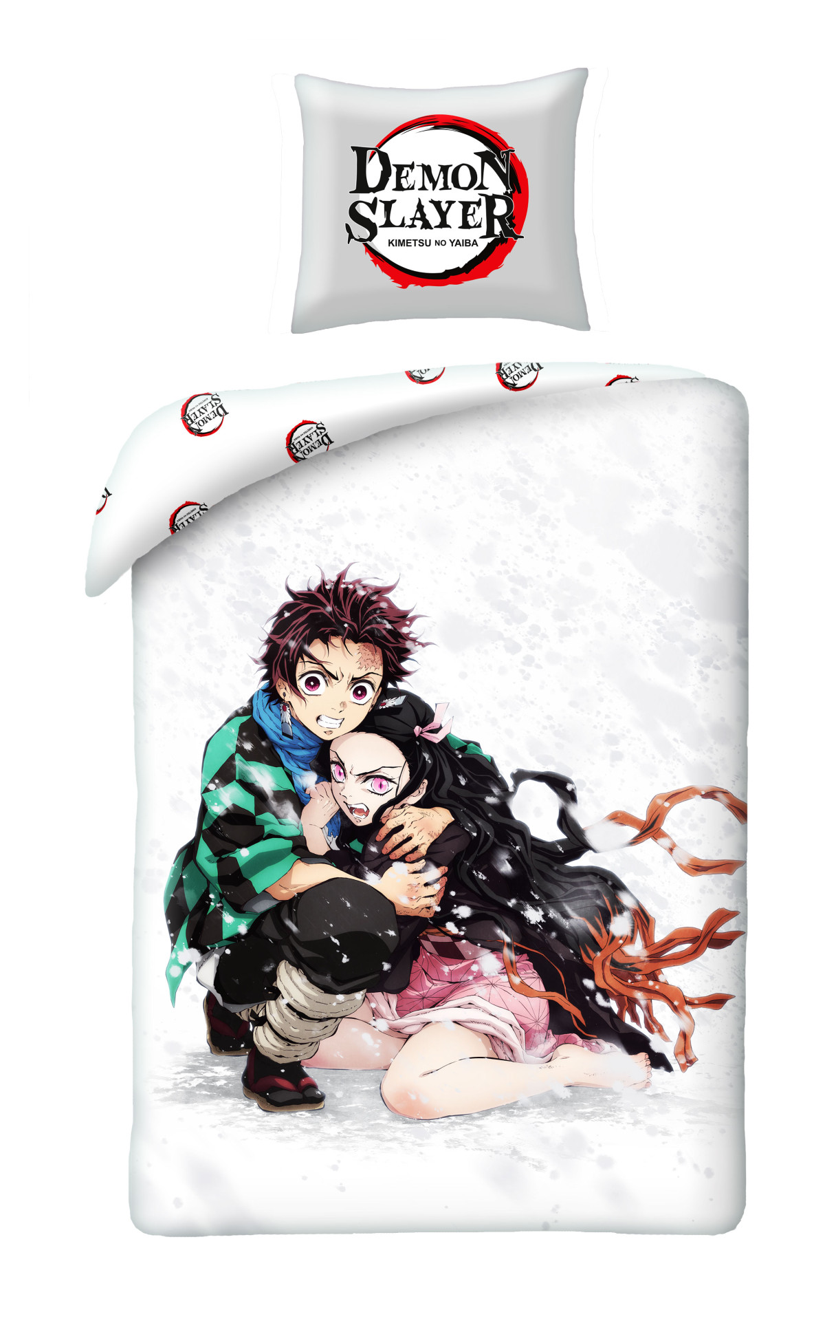 Housse De Couette Et Taies D'oreiller Anime Demon Hunters - Microfibre - Taille 90x200 Cm + 75x50 Cm - Drap Housse élastique