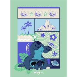 COUVERTURE FLANELLE STITCH...