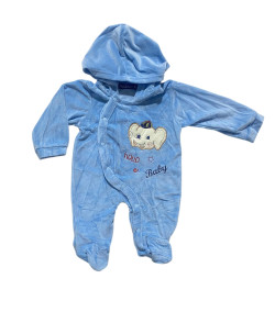 Grenouillère Velours 233 BLEU