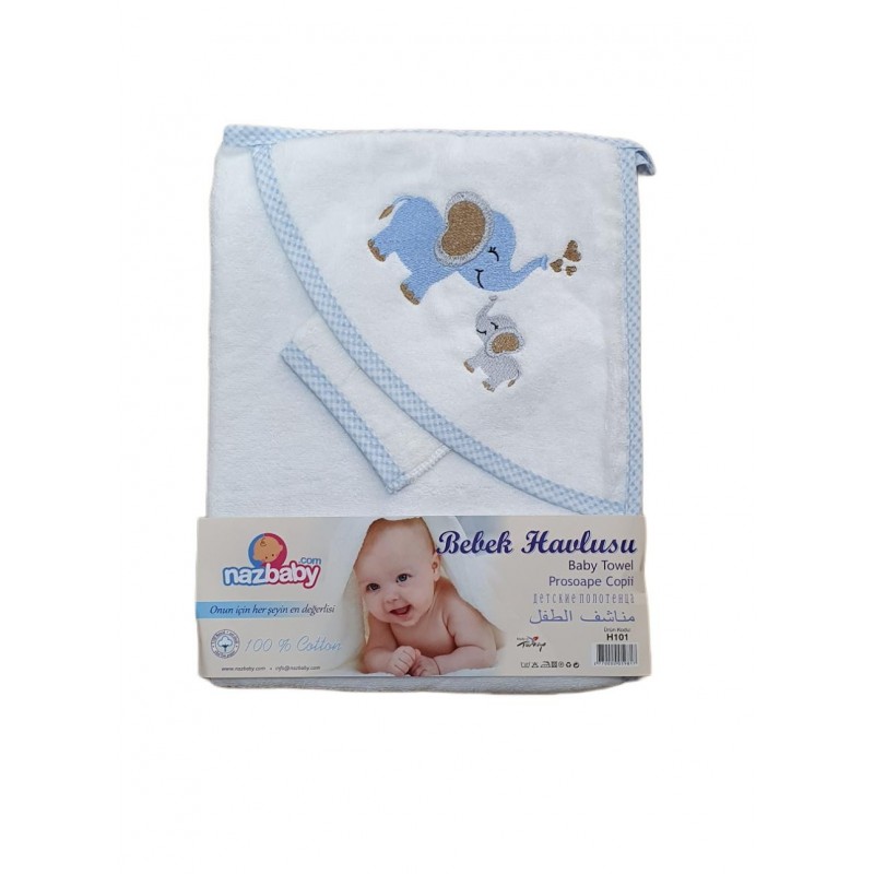 Cape de Bain ELEPHANTS H101 BLANC/BLEU Cape de Bain ELEPHANTS H101 BLANC/BLEU
