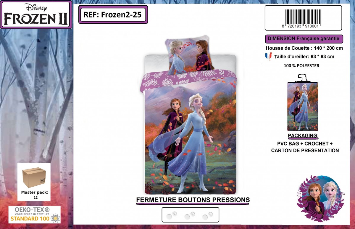 Housse De Couette La Reine Des Neiges 90x190 Housse de Couette MICRO REINE DES NEIGE FR2-25